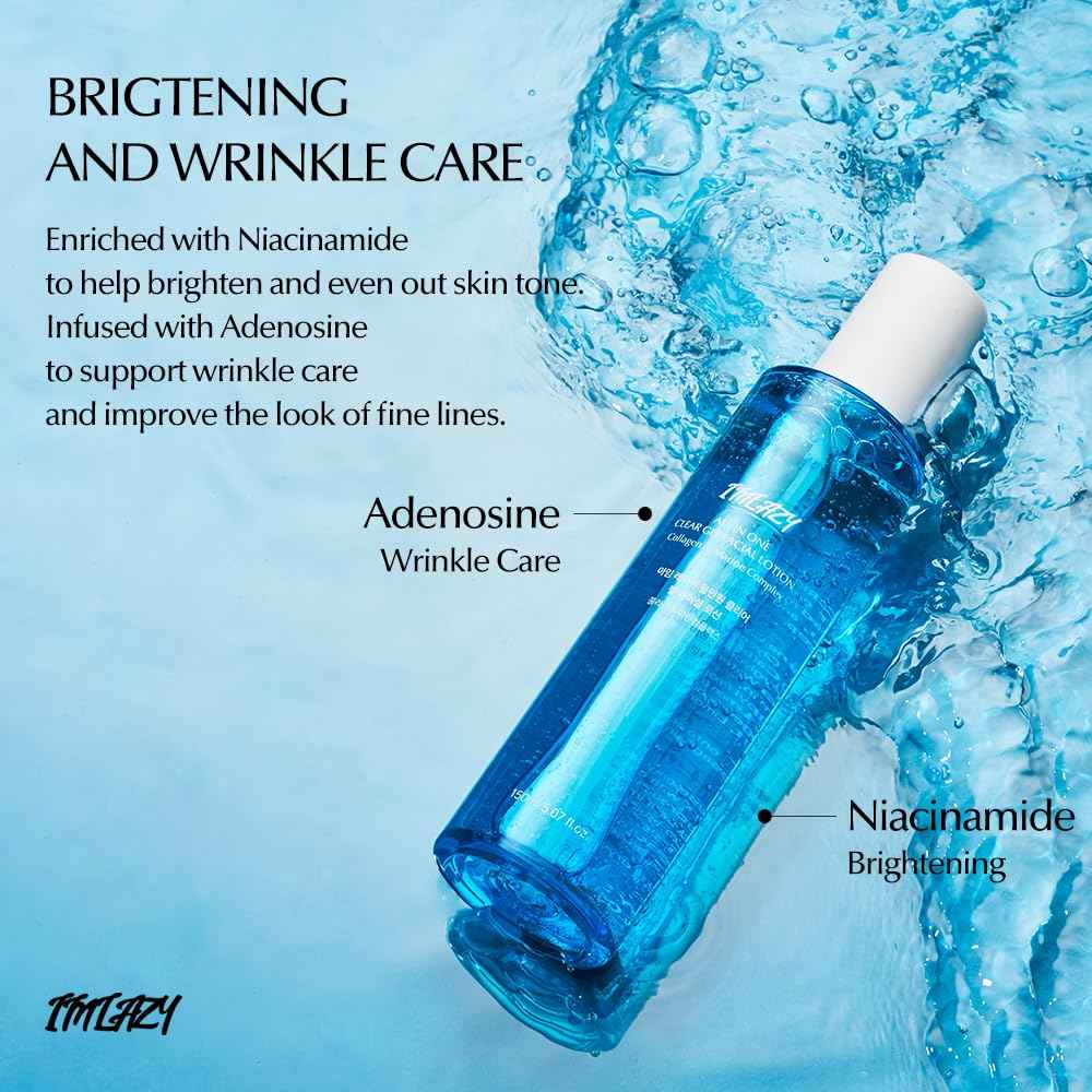 I'M LAZY All-in-One Clear Gel Facial lotion for Men and Women (5.07 fl oz) - Lightweight Non-Sticky Gel Moisturizer with Marine Complex & Hyaluronic Acid for Korean Skin Care