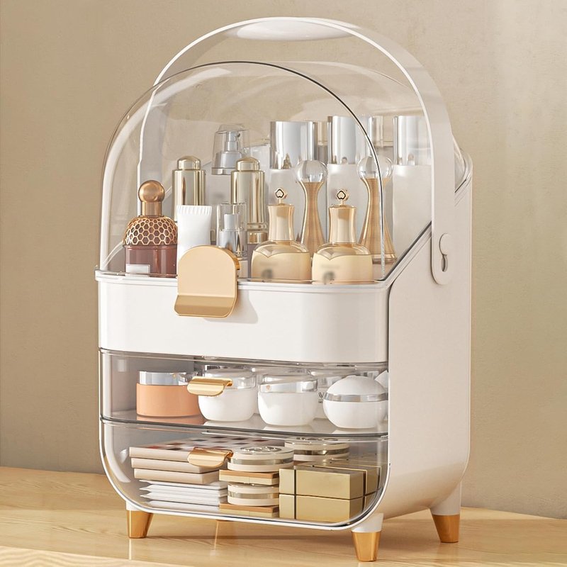 Makeup Organizer - Countertop Skincare Holder & Cosmetic Storage Box | Ideal Teen Girl Gift for Vanity & Dresser