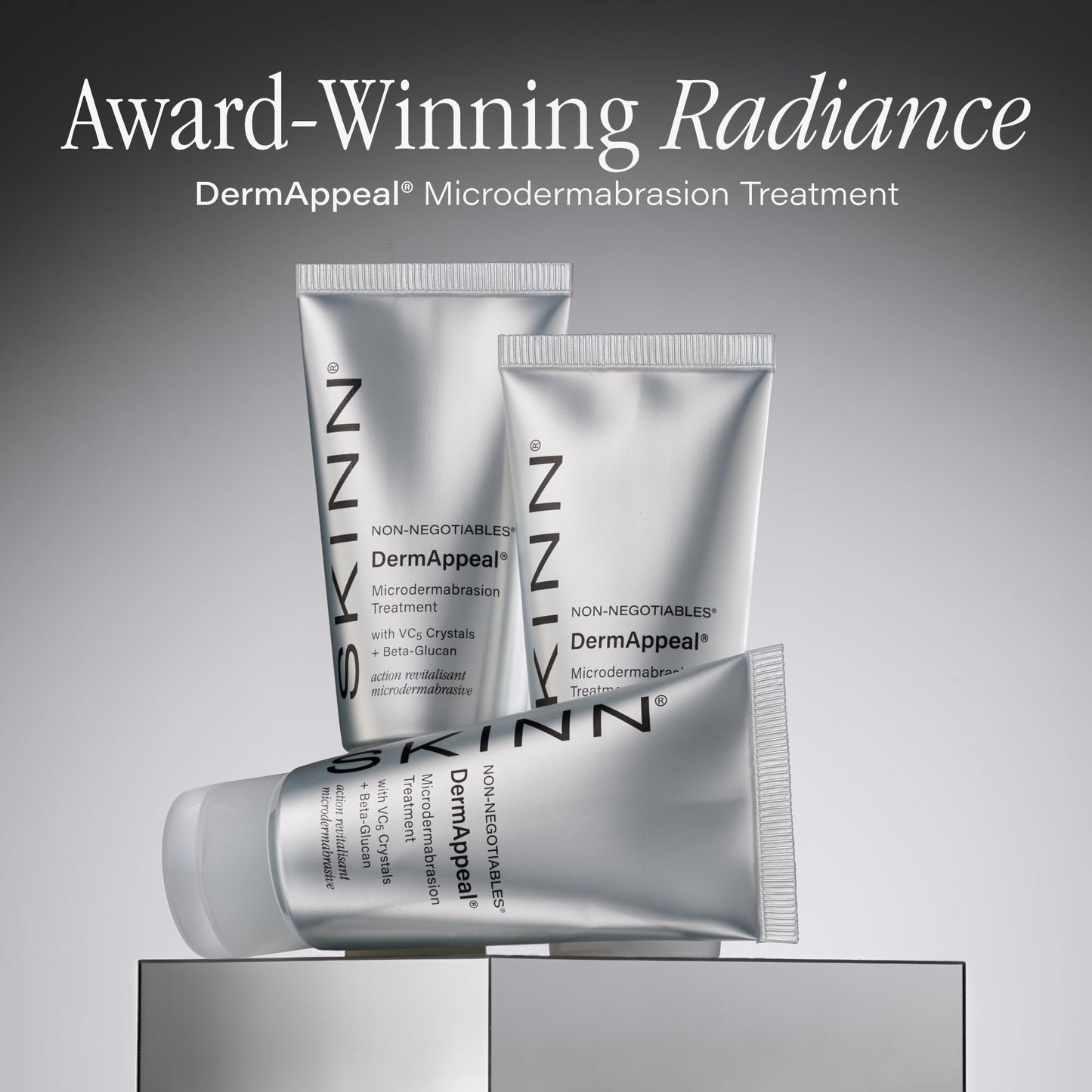 SKINN DermAppeal Microdermabrasion Face Scrub - Professional-Level Exfoliating Facial Scrub with Headband for Mess-Free Application - Daily Skin Care for Wrinkles & Fine Lines & Smooth, Glowing Skin