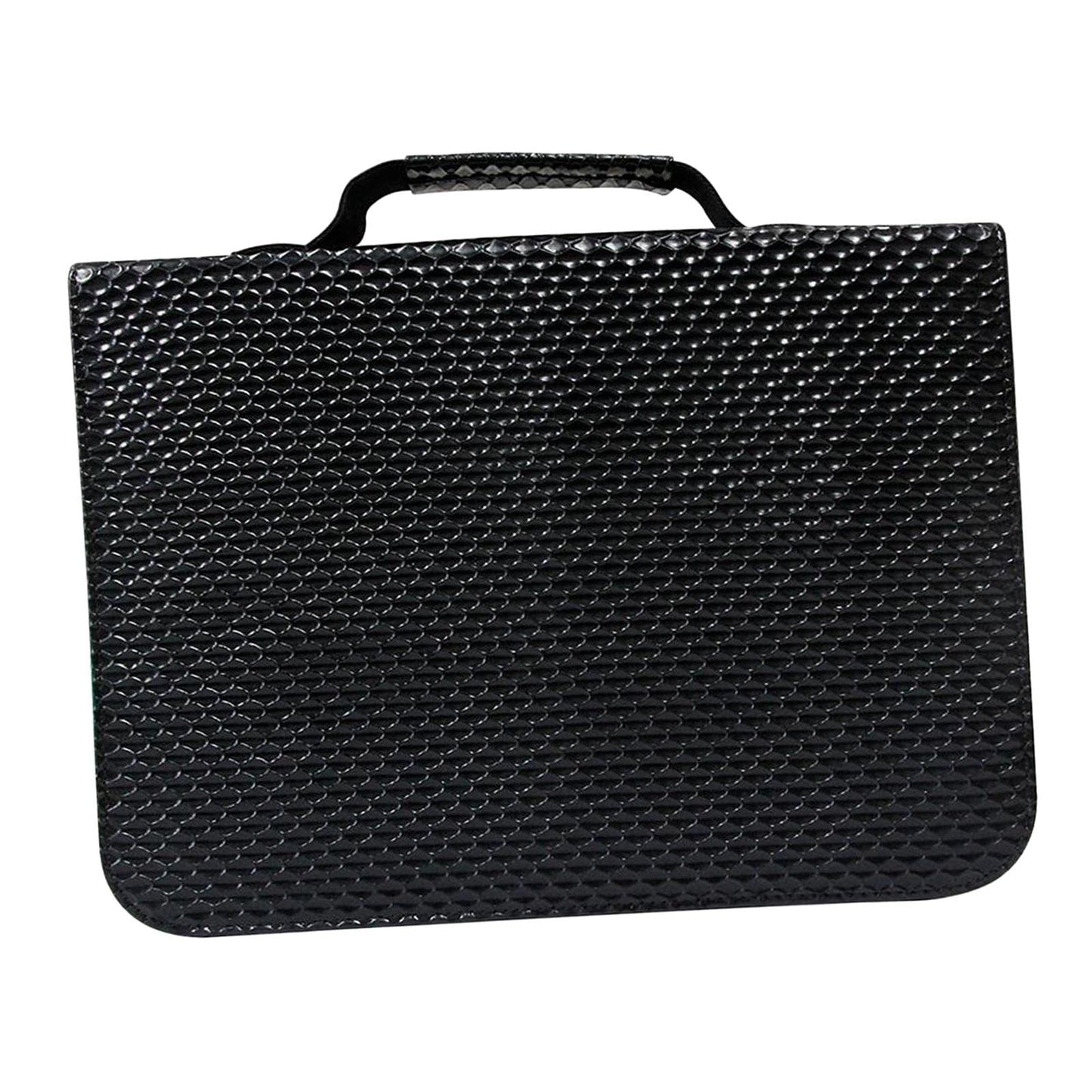 PU Leather Hair Scissors Case Pouch – Holds 24 Shears, Large Capacity Barber Organizer Bag, Durable Portable for Hairdresser Stylist – 15.35 x 11.02 x 1.96 Inch