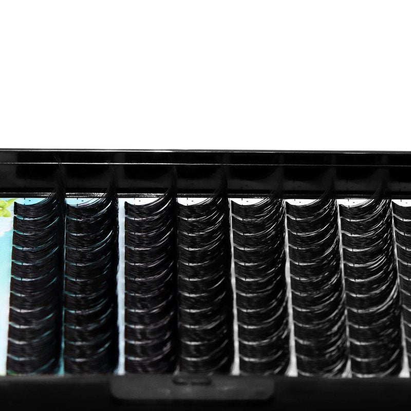Dedila Large Tray -Wide Stem Mixed 10-12-14-16mm/12-14-16mm/14-16-18mm Cluster Eyelashes Home DIY Lashes Extensions D Curl Thickness 0.07mm Individual False Eyelashes (mixed 12-14-16mm)