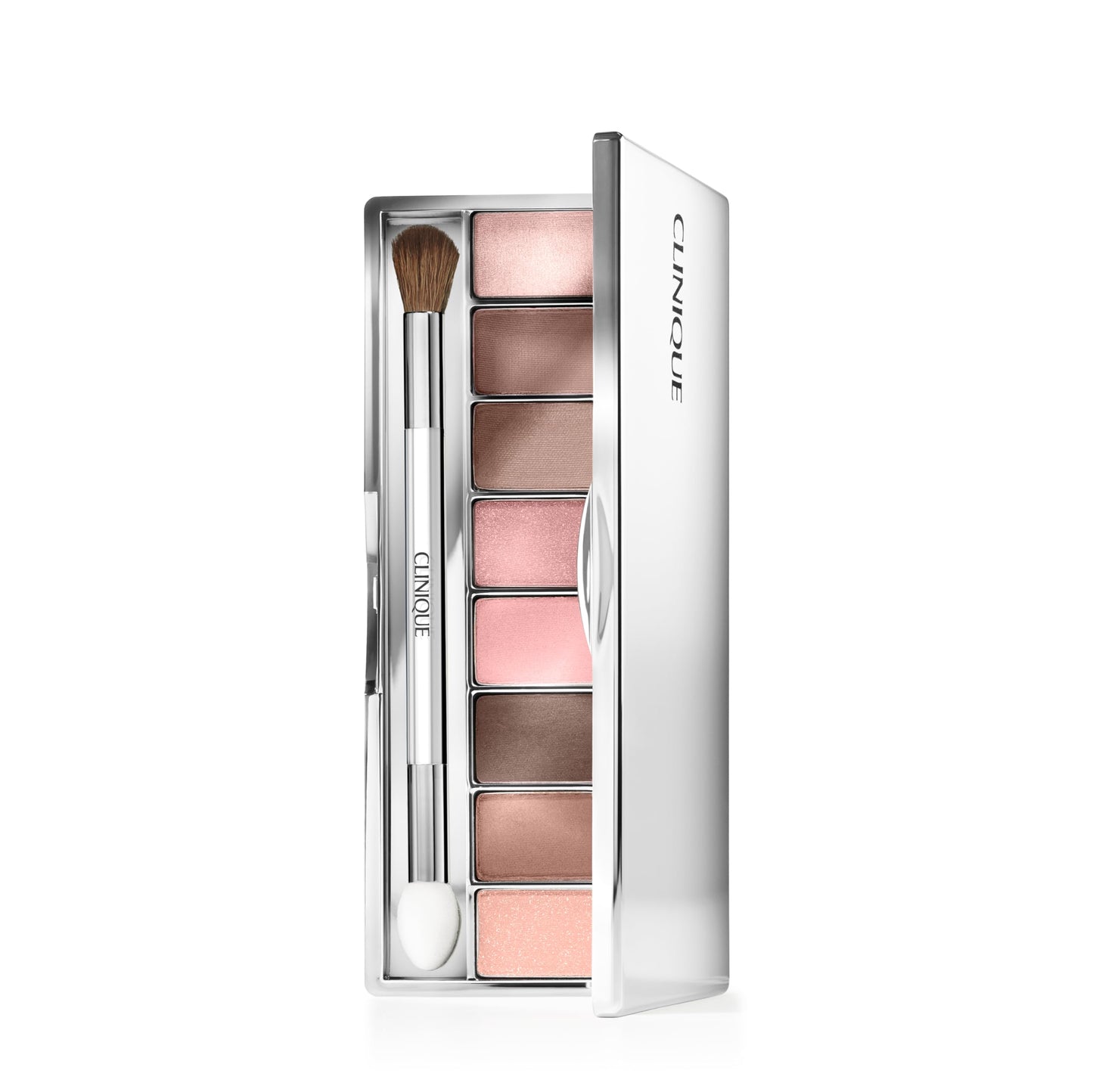 Clinique All About Shadow Eyeshadow Palette Makeup, 8 Silky + Buildable Shades | Safe For Sensitive Eyes, A Pink Honey Affair, 0.41 Ounce