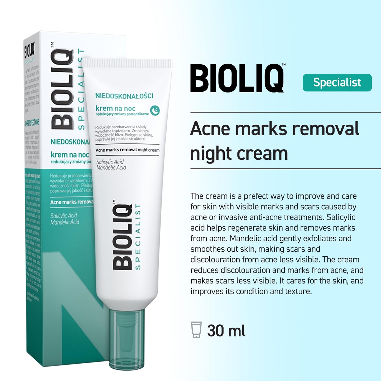 Bioliq - Specialist Acne Marks Removal Night Cream - 30ml