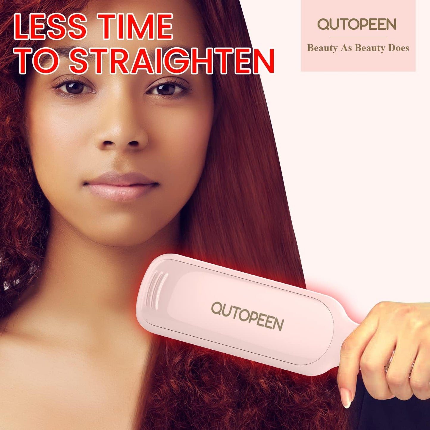 Professional Ceramic Tourmaline Hair Straightener - 2 Inch Infrared Flat Iron with Big Temp Display (140F-450F)