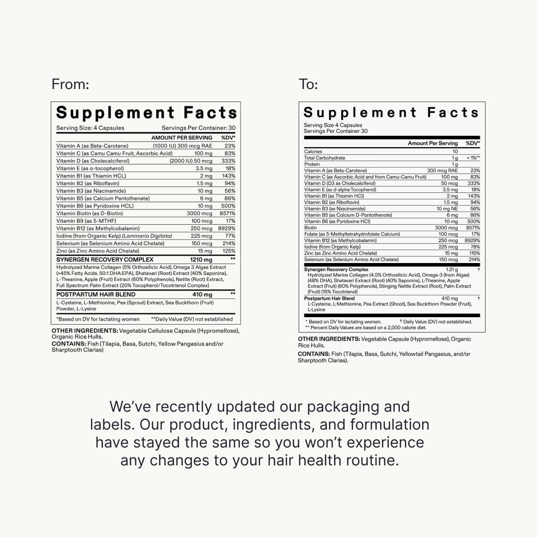 Nutrafol Postpartum Hair Growth Supplements and Hair Serum, Clinically Tested for Visible Thickness and Strength - 1 Month Supply, 1.7 Fl Oz Bottle
