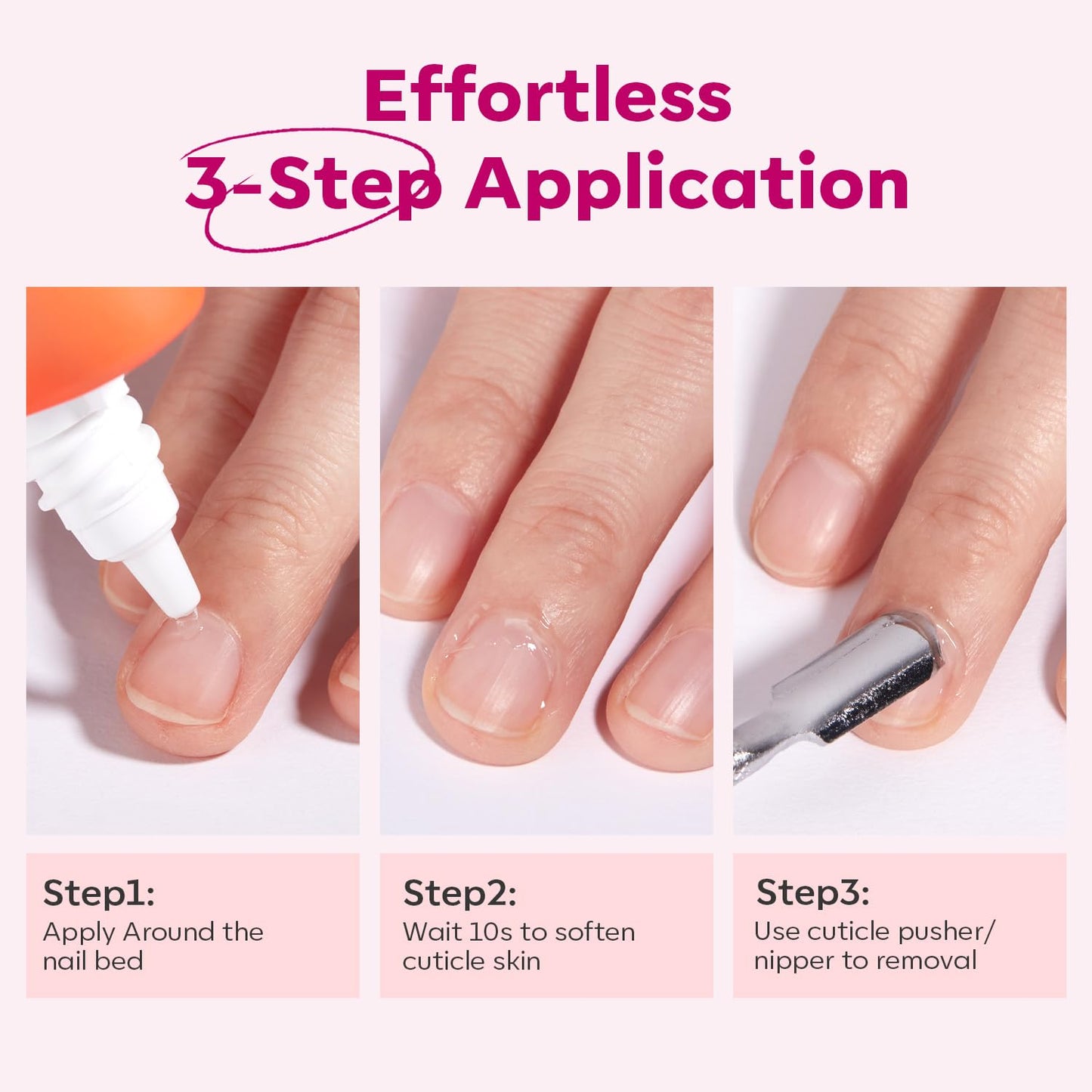 Modelones Cuticle Remover Cream Cuticle Softener Nail Repair for Damaged Nails Cuticle Remover Liquid for Nail Care Manicure Kit for Women 60ML 2.12 FL OZ