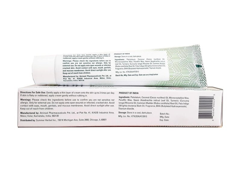 Sorion Cream - Herbal Moisturizer for Dry, Itchy Skin | Coconut Oil, Neem & Turmeric Formula
