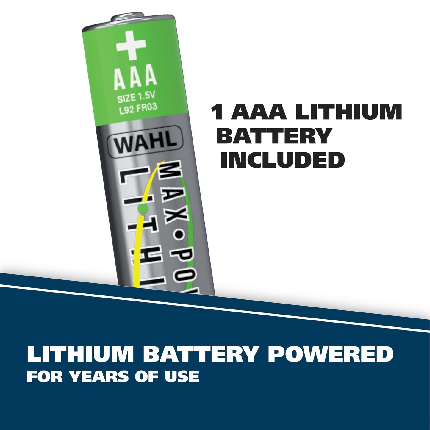 Wahl Lithium 2 in 1 Battery Pen Detail Touch Up Trimmer for Nose, Ear, Neckline, Eyebrow, & Other Detailing - Blue - by The Brand Used by Professionals - Model 5643-200