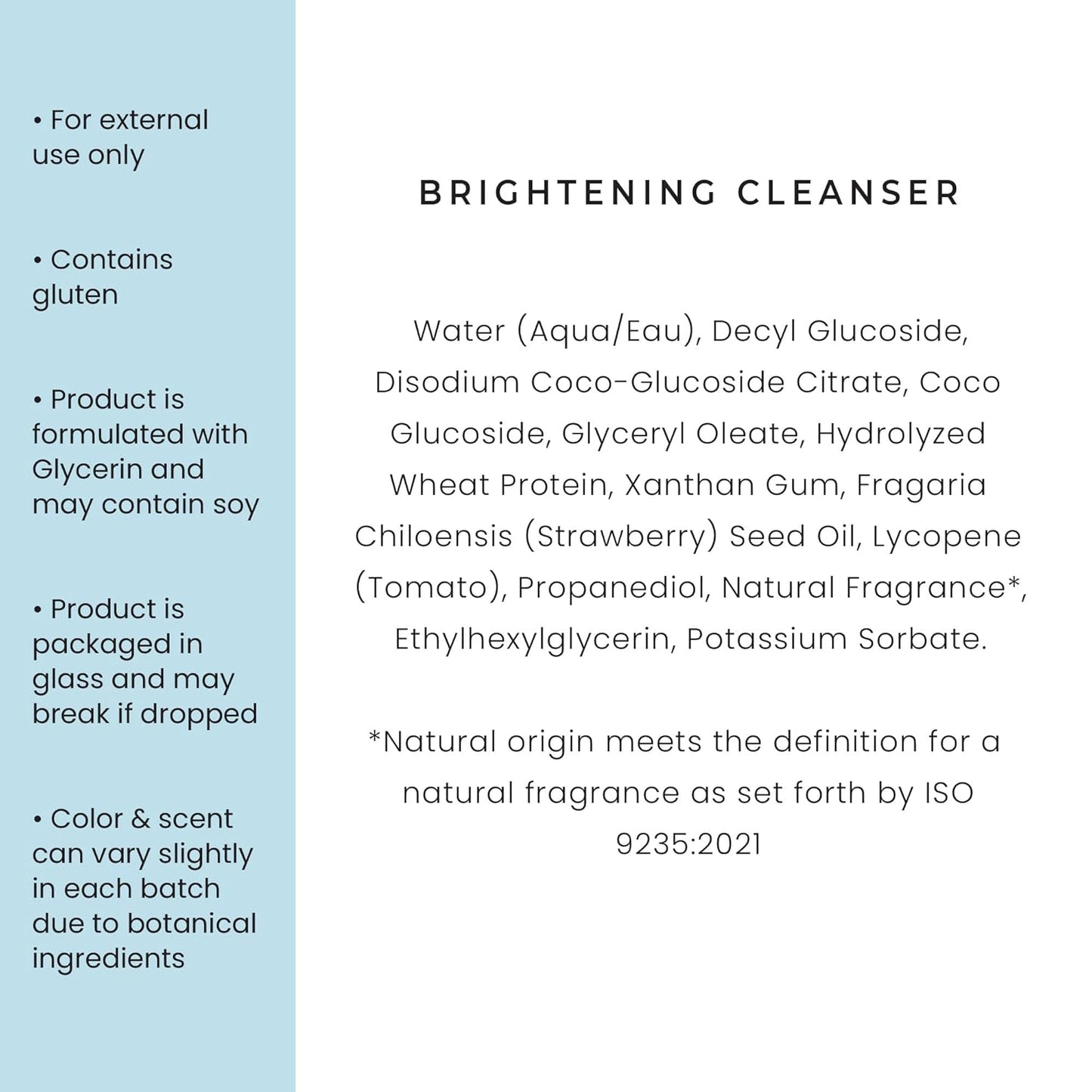 Brightening Facial Cleanser - Daily Hydrating Face Wash & Makeup Remover for Dry Skin | 4.2oz