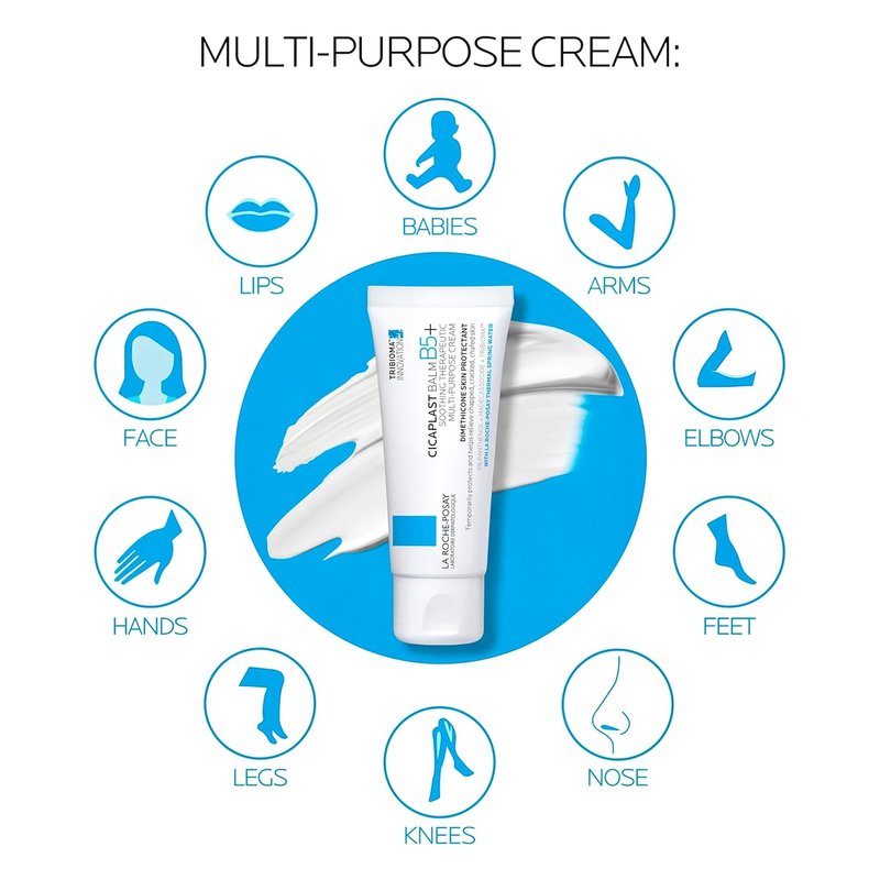 La Roche-Posay Cicaplast Balm B5 - Skin Barrier Repair Cream with Centella Asiatica & Shea Butter | Multi-Purpose Healing Ointment for Dry Skin