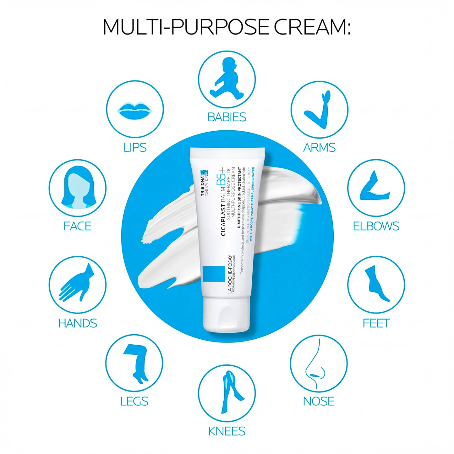 La Roche-Posay Cicaplast Balm B5,Healing Ointment and Soothing Therapeutic Multi Purpose Cream for Dry & Irritated Skin,Body and Hand Balm,Baby Safe,Fragrance Free,(Pack of 2)