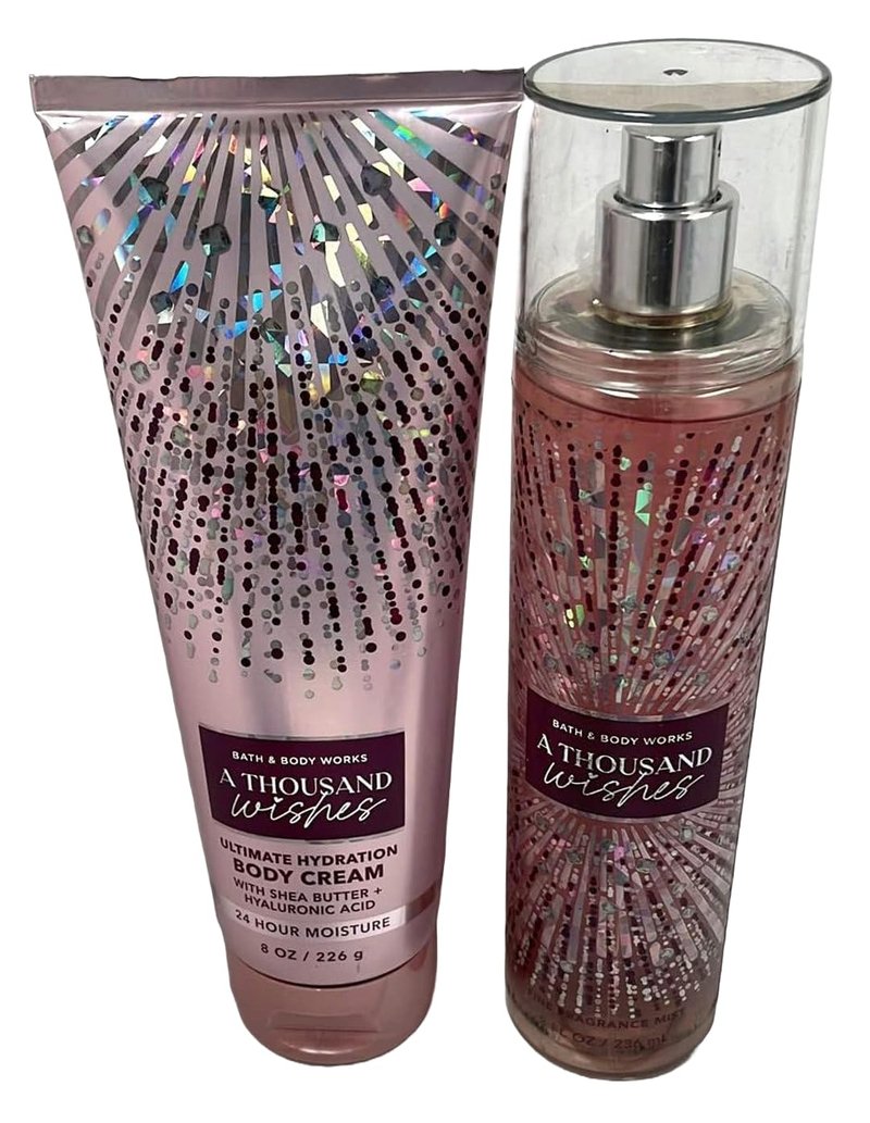 A Thousand Wishes Gift Set | Fine Fragrance Mist & Ultra Shea Body Cream - Luxurious Bath Essentials