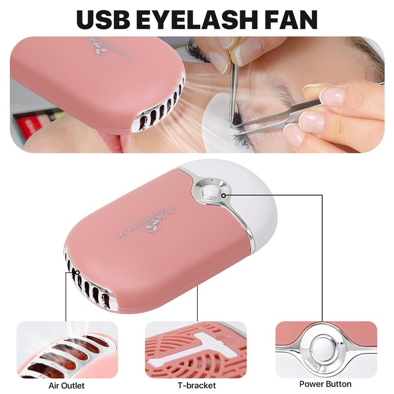 Pretty memory 225 PCS Eyelash Extension Kit with Mannequin Head, Mini Fan, Eyelash Glue and Remover Cream, Tweezers, Lash Extension Supplies for Practice and Training