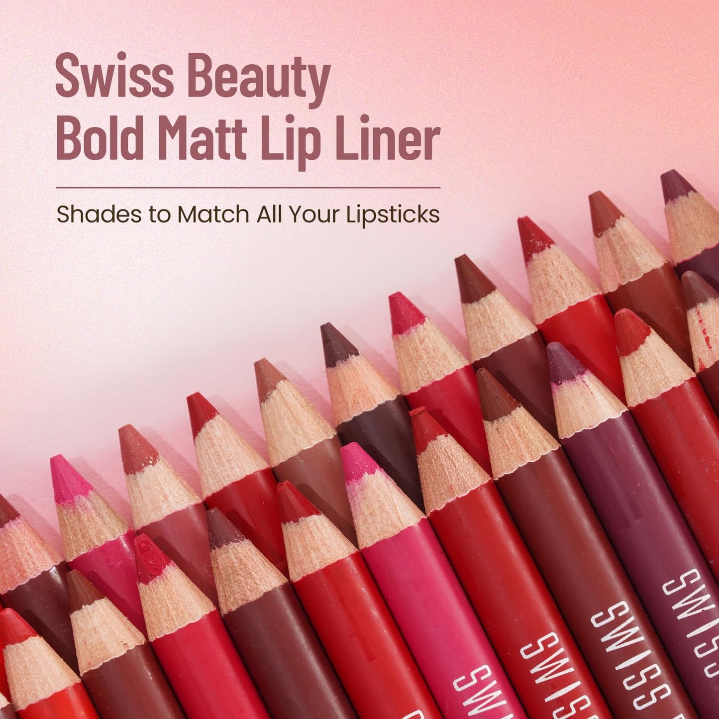 SWISS BEAUTY Bold Matt Lip Liner | Long-lasting |Matte Finish | Non-drying | Shade-02, 1.6gm