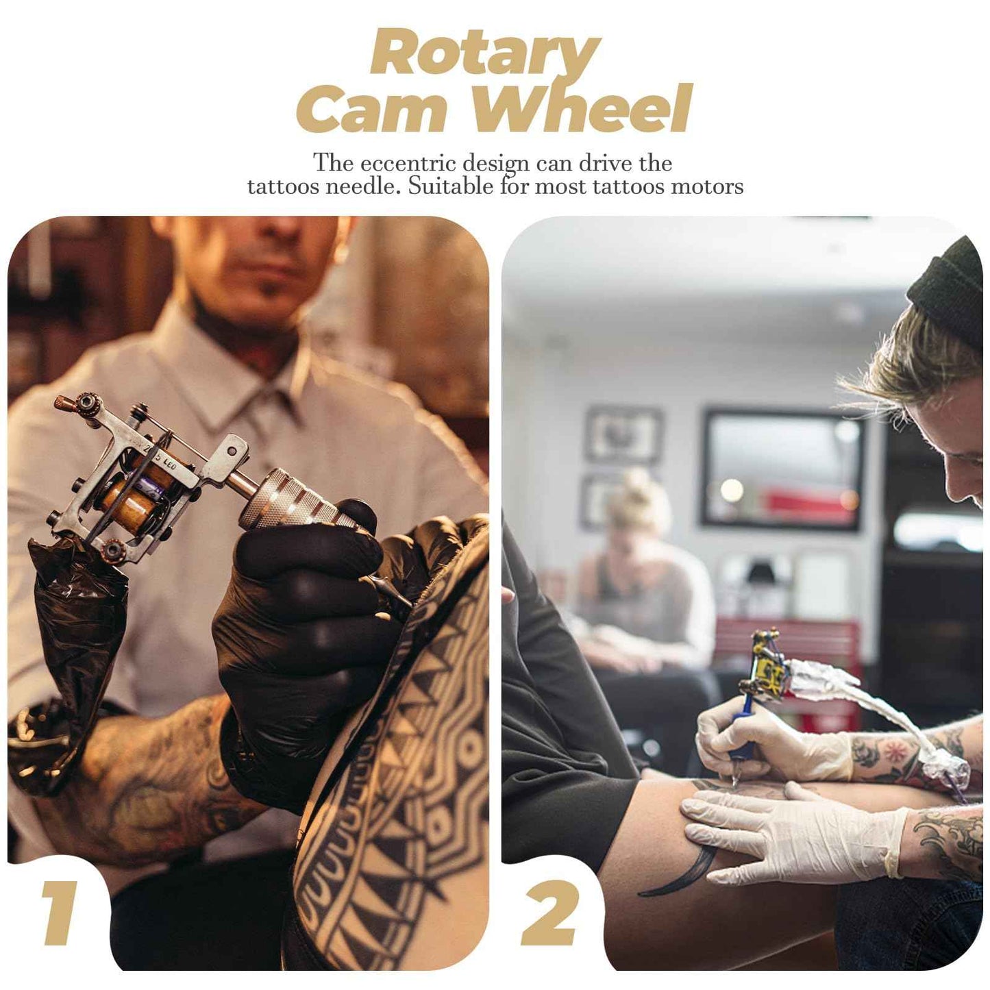 DOITOOL Wheel Bearing 6 pcs Mm Spanner Cam Screw Brass Golden Professional Tattoos Accessories Machines Wheel Wrench Hexagon Parts Alloy Adjustable Hex Rotary Bearing Eccentric Socket with Motor