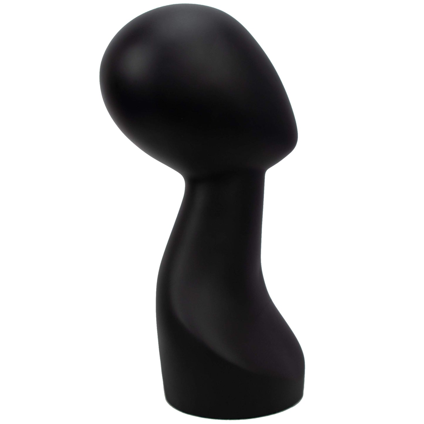 A1 Pacific Mannequin Wig Head Shoulder Female Male Bust Display Hair Hat Mask AB-W (Matte Black)