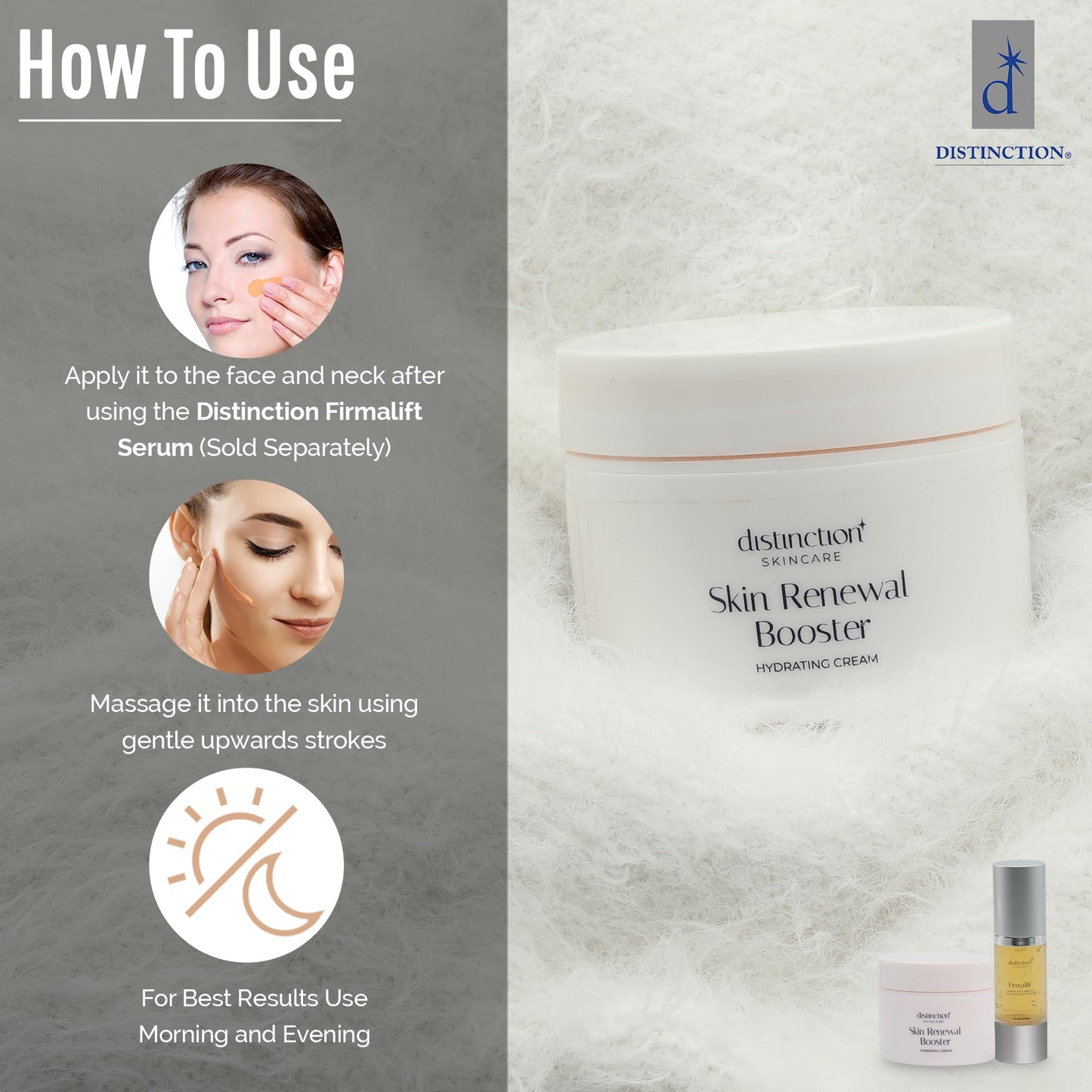Distinction Skin Renewal Booster – Hydrating Face Moisturizer – Anti Aging Cream for Fine Lines & Wrinkles – Hydrates, Softens & Boosts Radiance – Daily Facial Cream for All Skin Types – 1 Oz