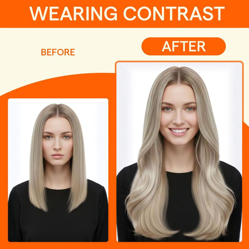 Full Shine I Tip Hair Extensions Human Hair, 22 Inch Platinum Blonde Keratin Stick Tip Extensions, 40g Cold Fusion Itip Human Hair Extensions for Women, Add Length and Volume, Seamless Blend