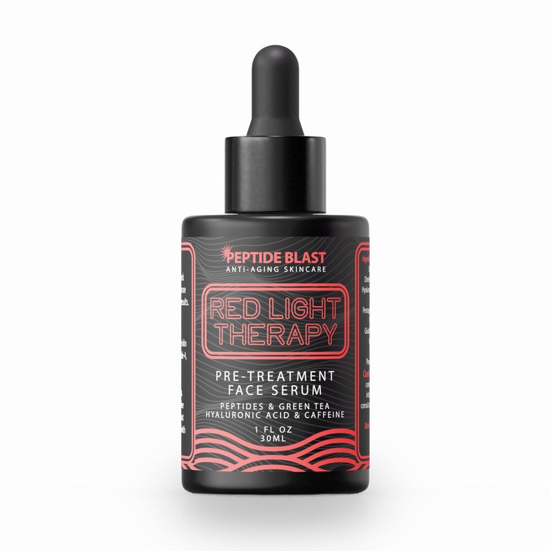 Red Light Therapy Activation Serum - Deep Penetration Technology with Green Tea, Hyaluronic Acid & Peptides | Prepares Skin for Devices, Improves the Look of Fine Lines & Wrinkles – 1 oz