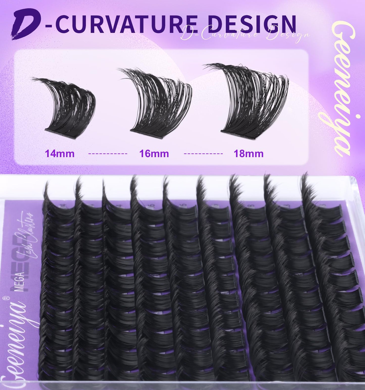 Geeneiya 5 Styles Lash Clusters Kit, GLITZ/MANGA/WIWI/BOTTOM Cluster Eyelash Extensions, 3D Wispy Lashes Kit with Lash Bond and Seal, Remover and Lash Extension Tools for Beginners, DIY at Home Easily