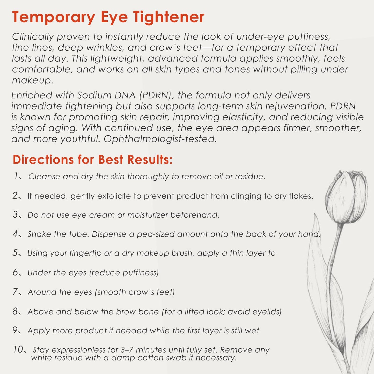 Muxmrx 30S Instant Eye Lift Cream | Temporary Eye Tightener | Smooths Wrinkles, Puffy Eyes & Eye Bags | Dual-Action Firming | PDRN Formula for Long-Term Repair, Korean Skincare, 0.71 Fl Oz
