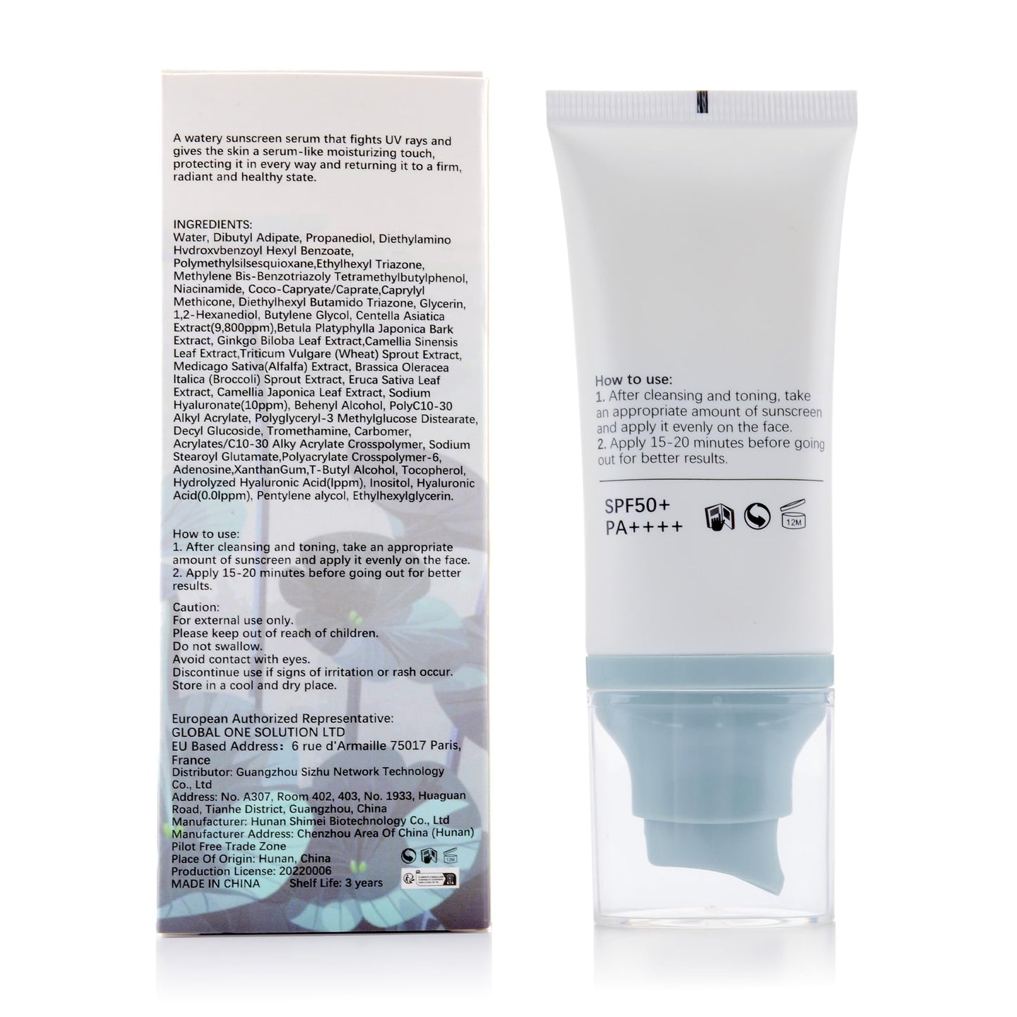 Korean Sunscreen for Face & Body – SPF 50+ Madagascar Centella Mineral Sunblock with Tinted Moisturizer, Hyaluronic Acid & Niacinamide, Lightweight & Hydrating Korean Skin Care, 50ml