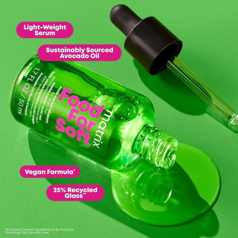 MATRIX Food For Soft Shampoo, Conditioner and Oil Set for Dry & Brittle Hair - Softens, Smoothes, and Reduces Frizz, With Avocado Oil & Hyaluronic Acid, Vegan, Replenishes Hydration and Adds Shine