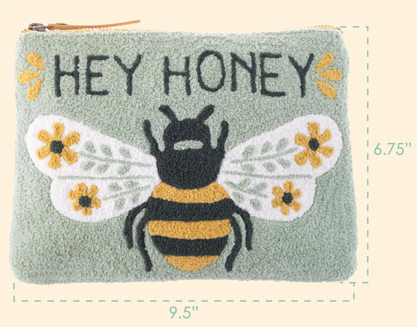 Embroidered Travel Makeup Bag - Stylish Toiletry Organizer for Women | Mushroom Design