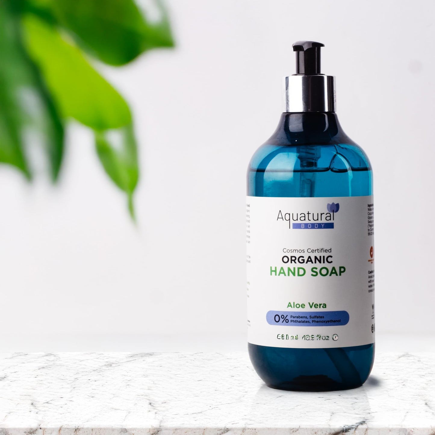 Aquatural Organic Hand Soap - Liquid Hand Soap with Aloe Vera - Plant Based, Cruelty-Free & Vegan - Moisturizing Wash - Paraben Free & Sulfate Free Natural Soap - Lavender Handsoap