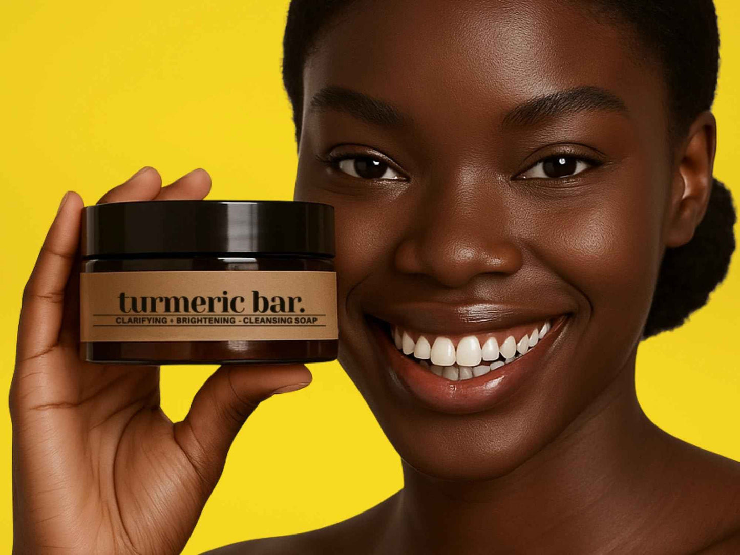 Joli Noir Turmeric Cleansing Soap Bar In A Jar