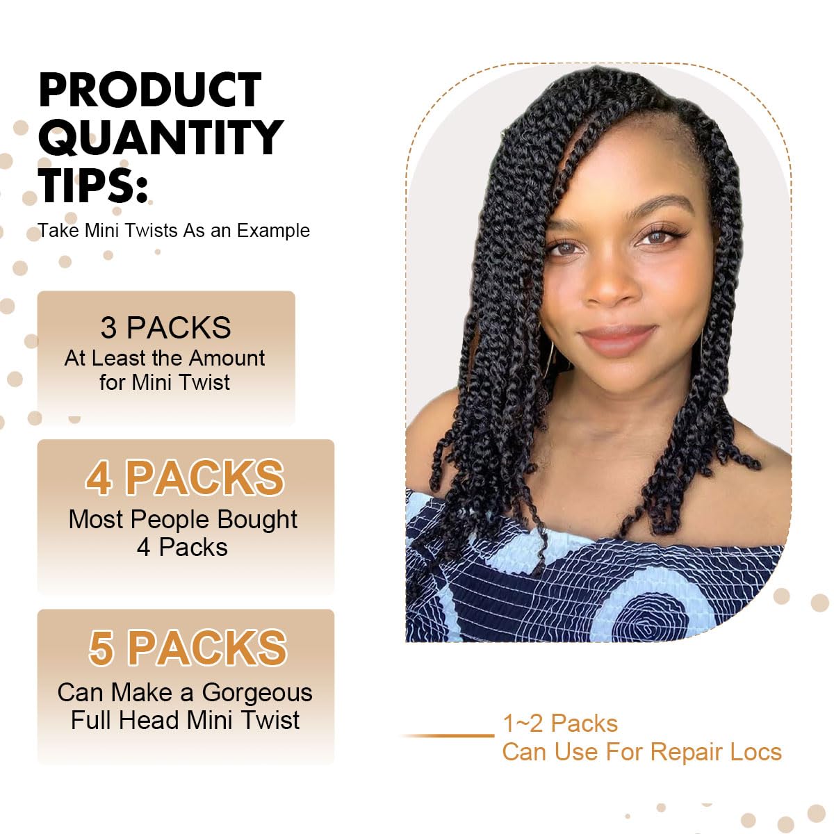 Vecago Afro Kinkys Bulk Human Hair, 4c Curly Hair for Permanent Sister Locs/Mini Twists/Braids/Repair Can Dye and Bleach(18 inch),Black