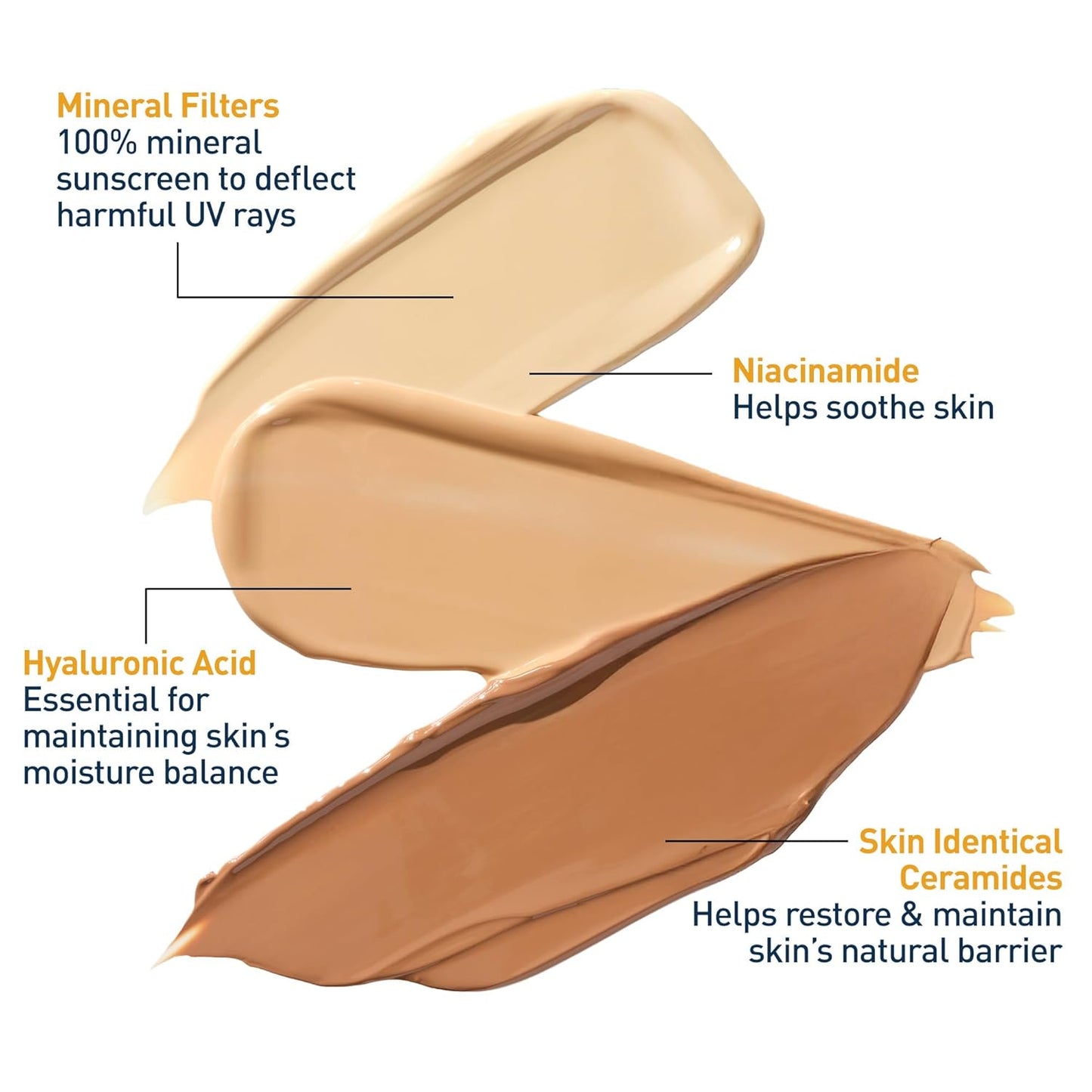 CeraVe Hydrating Mineral Sunscreen SPF 30 - Tinted Zinc Oxide Formula for Healthy Glow | Medium, 1.7 Fl Oz