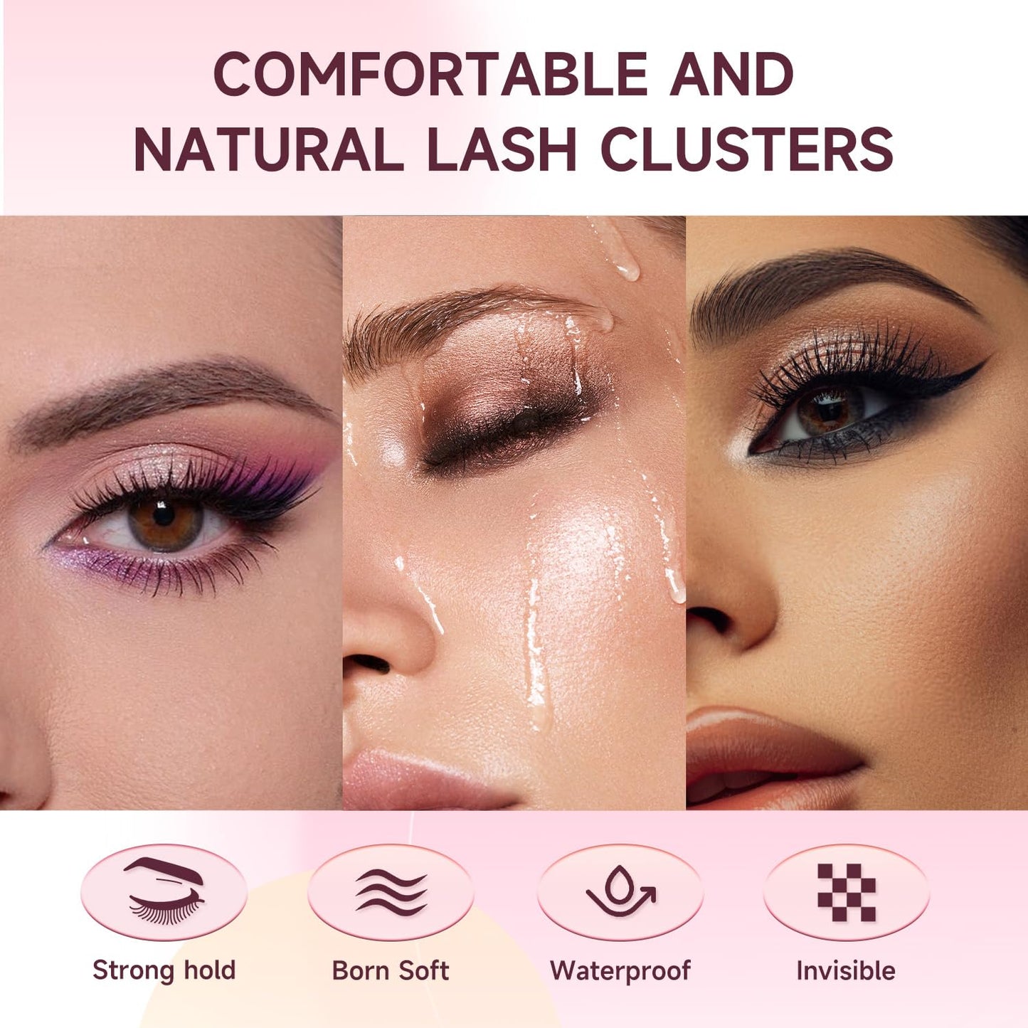 Lash Clusters Kit, 640 Pcs, 9-16mm, D Curl, 0.07D