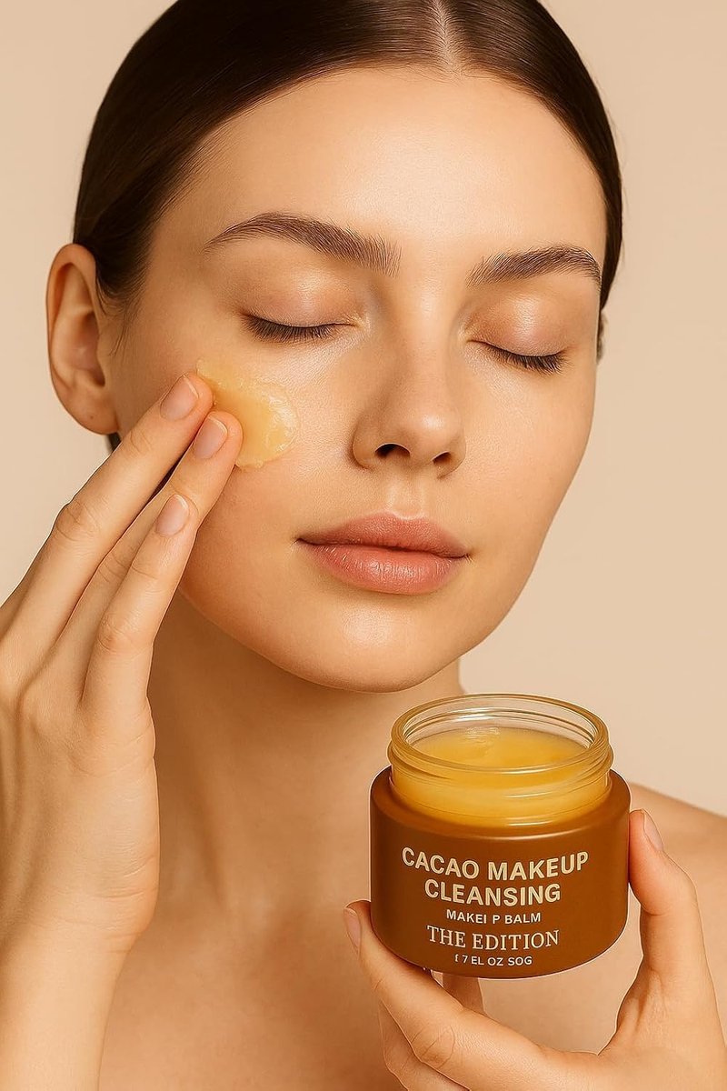 Cacao Makeup Balm - Gentle Face Cleanser & Makeup Remover for Waterproof Makeup | Hydrating Skincare, 50g