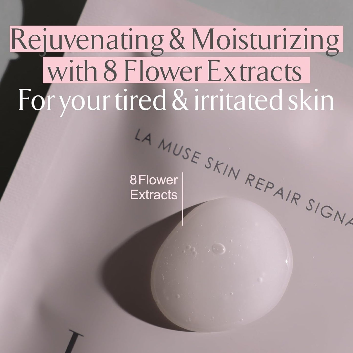 LA MUSE Biocellulose Face Mask - Deep Hydrating & Firming Skin Repair | 5 Pack | Cooling & Soothing Care