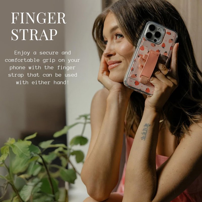 Walli Cases for iPhone 15 Plus Case Aesthetic Wallet Phone Case Card Holder, Securely Holds up to 2 Cards - Cute, Trendy Phone Cover for Women, fits iPhone 15 Plus, with Kickstand & Finger Strap