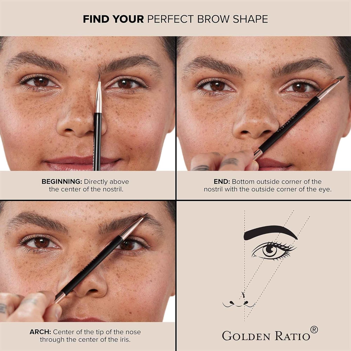 Anastasia Beverly Hills Mini Brow Definer - 3-in-1 Triangular Retractable Eyebrow Pencil for Outlining & Filling | Travel Size