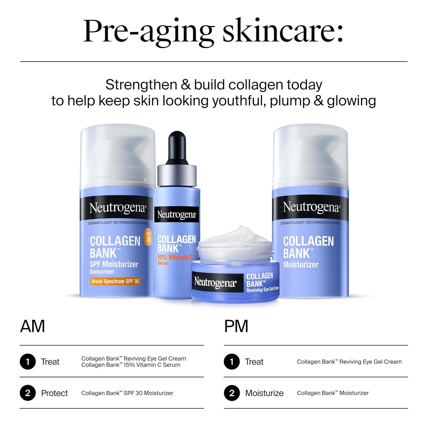 Neutrogena Collagen Eye Cream - Revive Dark Circles & Puffiness | Fragrance-Free, 0.5 oz