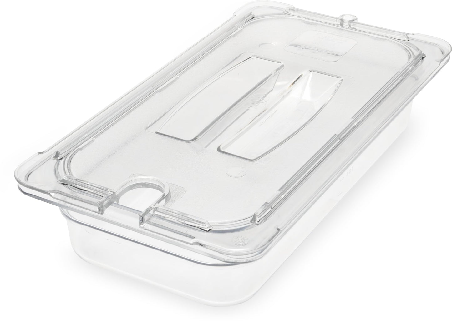 Carlisle FoodService Products Plastic Food Pan 1/3 Size 2.5 Inches Deep Clear