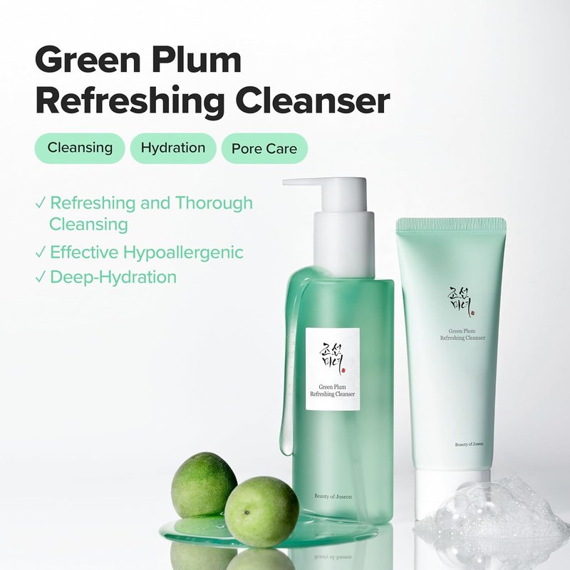 Beauty of Joseon Hydrating Face Moisturizer & Green Plum Cleanser Set | 100ml Each - Korean Skincare Duo