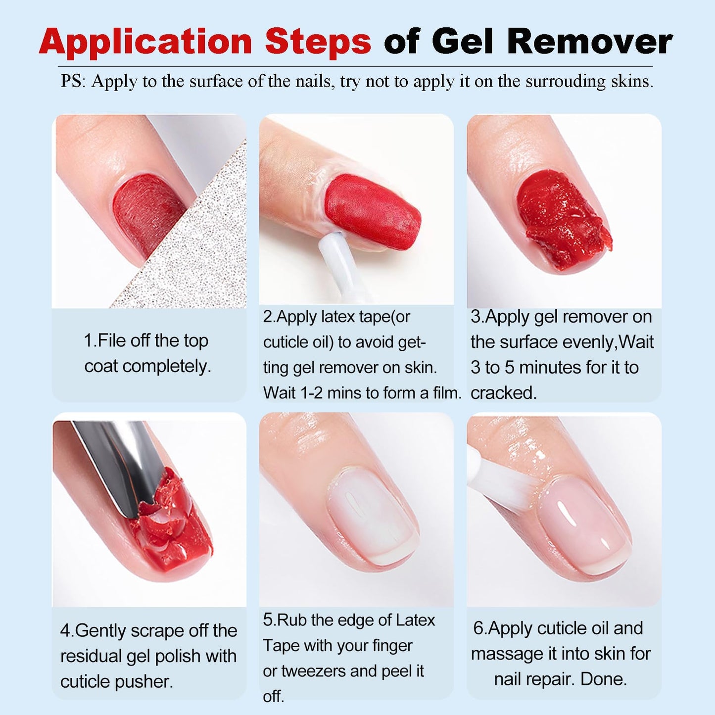 LOUINSTIC Gel Polish Remover for Nails – 2 Pack (30ml)，Fast 2–5 Min Gel Removal, Acetone-Free & Gentle, No Soak or Foil Needed, Ideal for At-Home DIY Manicures
