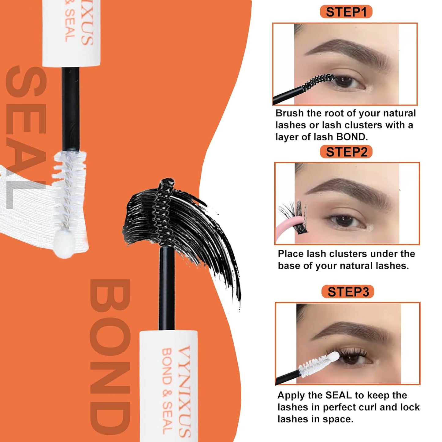 Lash Bond and Seal Waterproof 3-in-1 Eyelash Extension Remover | 15ml Black Lash Glue Kit
