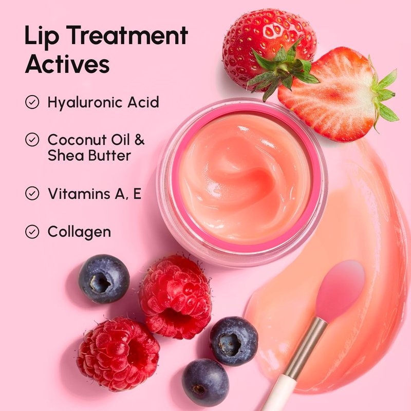 MAREE Lip Mask Overnight - Lip Moisturizer For Very Dry Lips - Hydrating Lip Butter Balm with Hyaluronic Acid & Collagen - Overnight Lip Treatment - Lip Sleeping Mask Repair - Hidratante de Labios