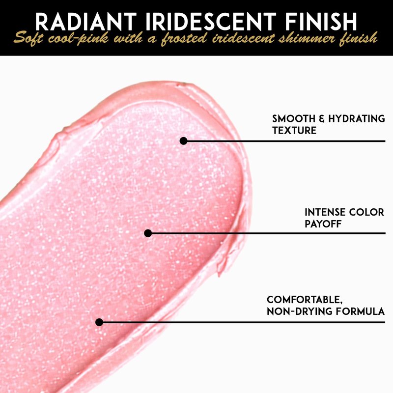 L’Paige Shimmery Ice Lipstick | Frosted Pink Shimmer Lip Color | Aloe Vera Moisturizing Formula | Long-Lasting Cool-Toned Iridescent Finish | Shade L44