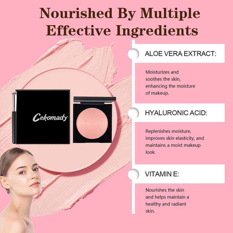 Cekomady Luminance Under Eye Brightener, Under Eye Brightener, Dark Circle Concealer, Moisturizing Waterproof Foundation (PINK-2PCS)