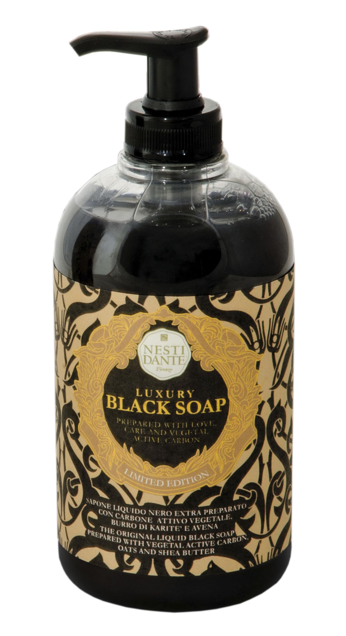 Nesti Dante 251242 16.9 oz Luxury Liquid Black Soap with Vegetal Active Carbon