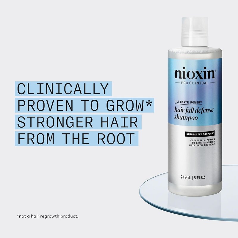 Nioxin Hair Fall Defense Shampoo - Activates Hair Follicles | Reduces Hair Loss with Lauric Acid & Caffeine