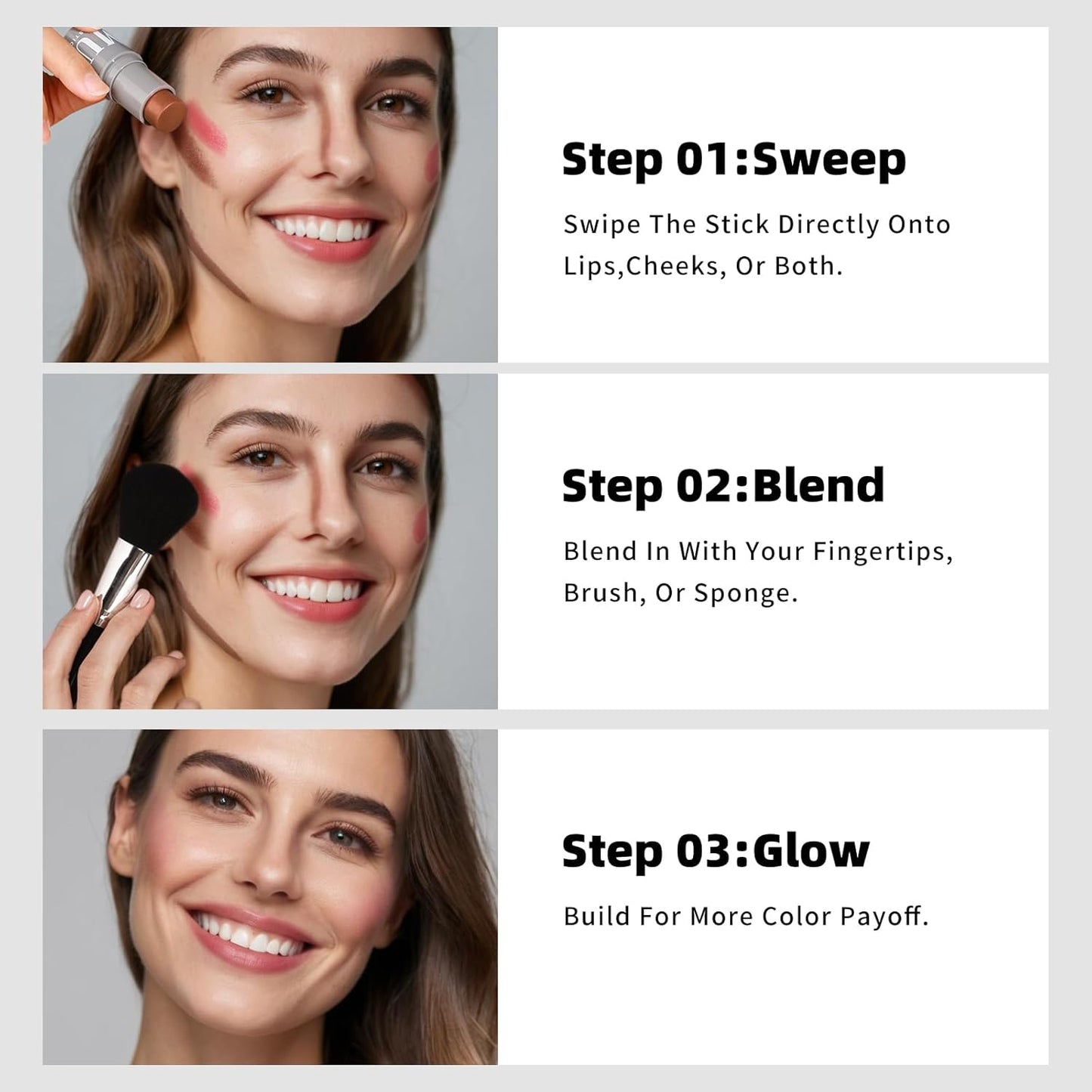 KIMUSE Cream Contour Stick Duo - 2-in-1 Blush & Bronzer for All Skin Tones | Lightweight, Waterproof, Highly Pigmented