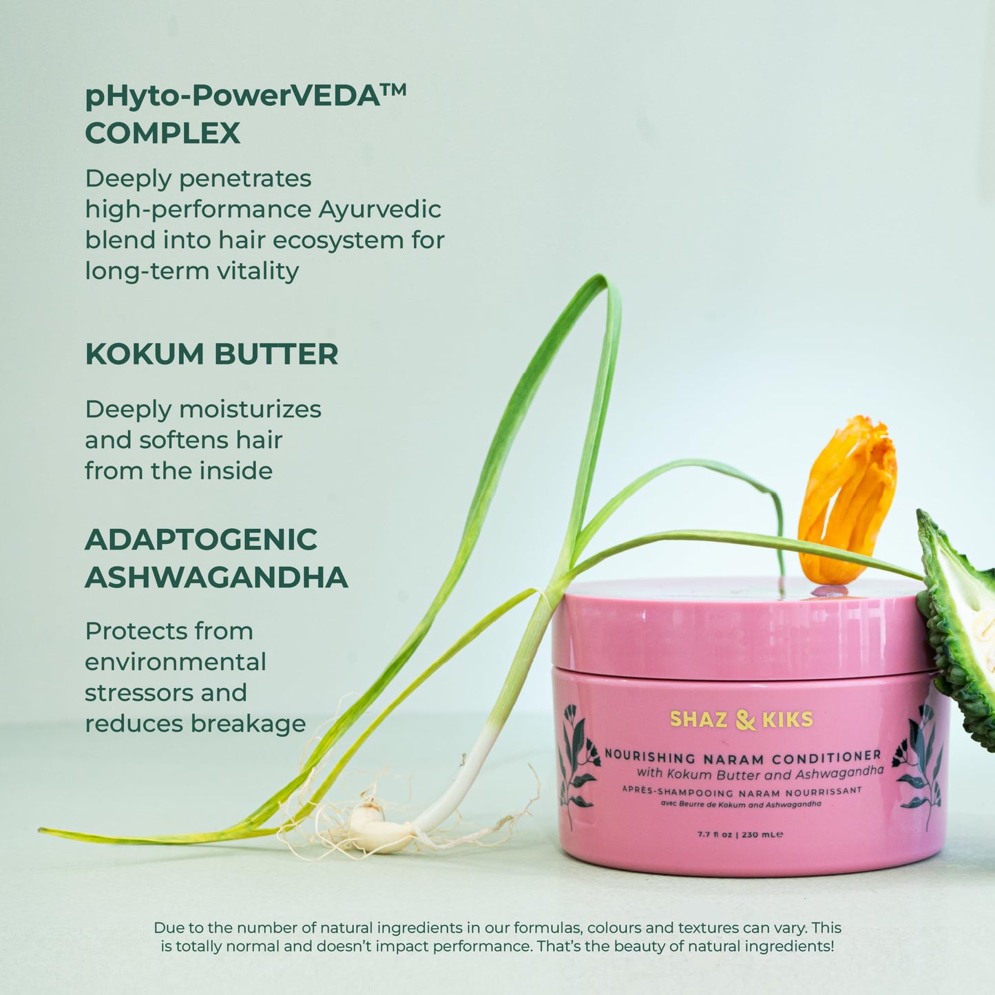 SHAZ & KIKS Nourishing Naram Conditioner | Weightless Whipped Conditioner to Repair Damage and Reduce Frizz | Visibly Softens and Protects Hair | Ashwagandha & Kokum Butter | Vegan, Color-Safe | 90ml