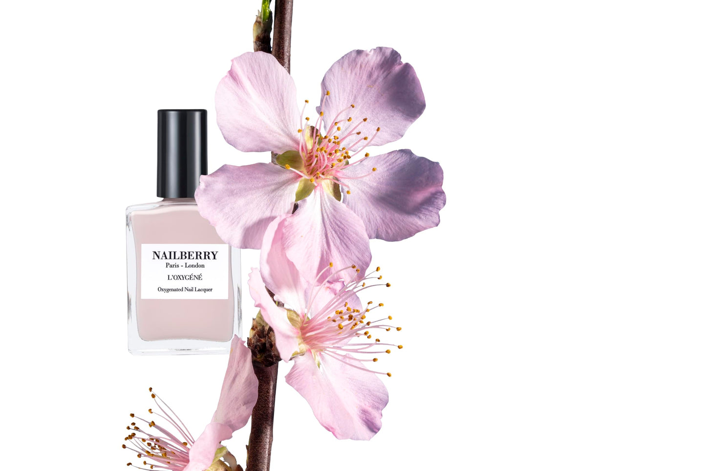 Nailberry L'Oxygéné Oxygenated Nail Lacquer | Tokyo Spring | Light Nude-Lilac Opaque Polish | UV Protected Long-Wear Nail Polish | 12-Free | Vegan & Halal | Cruelty & Gluten Free | 15ml